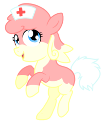 Size: 493x577 | Tagged: safe, artist:nukeleer, audino, nurse, pokémon, ponified, simple background, transparent background