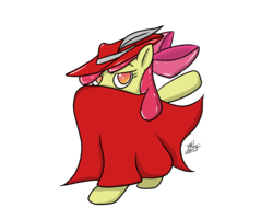 Size: 5000x4000 | Tagged: safe, artist:tlatophat, apple bloom, earth pony, pony, g4, absurd resolution, red mage, simple background, solo, transparent background