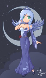 Size: 1074x1800 | Tagged: safe, artist:angriestangryartist, princess luna, human, g4, anime, female, humanized, moon, s1 luna, solo, young, younger