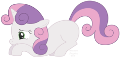 Size: 687x339 | Tagged: safe, artist:arastane-siryphia, sweetie belle, pony, unicorn, g4, female, filly, foal, simple background, solo, transparent background