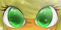 Size: 2537x1235 | Tagged: safe, artist:prozenconns, applejack, earth pony, pony, g4, eyes, female, solo