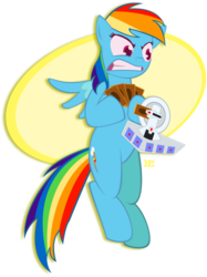 Size: 774x1033 | Tagged: artist needed, safe, rainbow dash, pegasus, pony, g4, card, crossover, duel disk, female, flying, simple background, solo, transparent background, yu-gi-oh!
