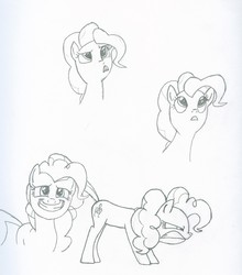 Size: 2152x2448 | Tagged: safe, artist:tyrellus, pinkie pie, g4, expressions, high res, sketch
