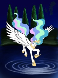 Size: 1200x1600 | Tagged: safe, artist:iwasonceaking, princess celestia, pony, g4, female, solo