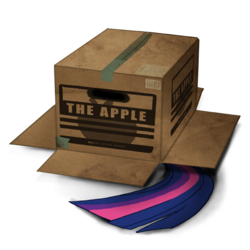 Size: 600x600 | Tagged: safe, artist:cosmicunicorn, twilight sparkle, g4, ambiguous gender, box, cardboard box, implied pony, konami, metal gear, no pony, simple background, solo, transparent background