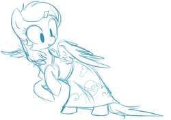 Size: 714x502 | Tagged: safe, artist:php27, rainbow dash, g4, dress, female, sketch