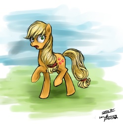 Size: 1260x1264 | Tagged: safe, artist:shirl-ame, applejack, earth pony, pony, g4, female, solo