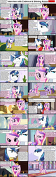 Size: 1282x4018 | Tagged: safe, applejack, princess cadance, shining armor, twilight sparkle, comic:celestia's servant interview, g4, caption, comic, interview