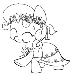 Size: 376x400 | Tagged: safe, artist:php27, sweetie belle, g4, sketch, wedding dress