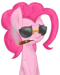 Size: 629x792 | Tagged: safe, artist:efrejok, pinkie pie, earth pony, pony, g4, cigar, female, smoking, solo