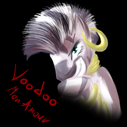 Size: 600x600 | Tagged: safe, artist:snus-kun, zecora, zebra, g4, solo, voodoo