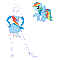 Size: 750x750 | Tagged: safe, artist:latia, rainbow dash, g4, clothes, dress, female