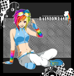 Size: 724x746 | Tagged: safe, artist:lisemo, rainbow dash, human, g4, female, humanized