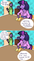 Size: 552x991 | Tagged: safe, artist:crownofspadez, spike, twilight sparkle, g4, comic, lost control of my life, rugrats