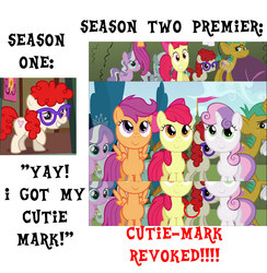 Size: 1025x1050 | Tagged: safe, edit, edited screencap, screencap, apple bloom, diamond tiara, scootaloo, silver spoon, snails, snips, sweetie belle, twist, pony, unicorn, call of the cutie, g4, the return of harmony, animation error, circled, colt, cropped, cutie mark, cutie mark crusaders, female, filly, foal, male, meta, missing cutie mark