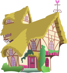 Size: 4000x4398 | Tagged: safe, artist:knighty, g4, absurd resolution, background house, building, house, no pony, ponyville, simple background, transparent background, vector