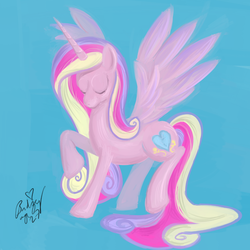 Size: 1000x1000 | Tagged: safe, artist:mylittlebadzerg, princess cadance, alicorn, pony, g4, female, mare, solo