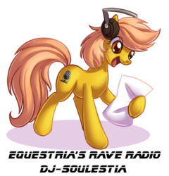 Size: 600x624 | Tagged: safe, artist:shinepawpony, oc, oc only, oc:soulestia, earth pony, pony, blush lines, blushing, earth pony oc, female, gold coat, gold fur, golden coat, golden fur, headphones, light orange hair, light orange mane, light orange tail, mare, orange eyes, paper, pony oc, simple background, solo, transparent background