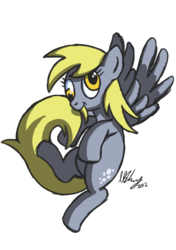 Size: 1748x2480 | Tagged: safe, artist:projectzuel, derpy hooves, pegasus, pony, g4, female, mare, nom, solo