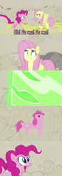 Size: 960x2699 | Tagged: safe, doomie, fluttershy, pinkie pie, changeling, earth pony, pony, a canterlot wedding, g4, my little pony: friendship is magic, adventure ponies, comic, disguise, disguised changeling, meme, video game