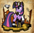 Size: 1793x1719 | Tagged: dead source, safe, artist:dagmlp, twilight sparkle, pony, unicorn, g4, clothes, female, goggles, mare, scarf, solo, standing, steampunk, three quarter view, turned head, unicorn twilight, white scarf