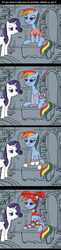 Size: 600x2446 | Tagged: safe, artist:kkt937, rainbow dash, rarity, pegasus, pony, unicorn, g4, comic, female, mare, sitting