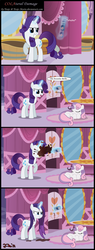 Size: 800x2105 | Tagged: safe, artist:toxic-mario, rarity, sweetie belle, pony, unicorn, g4, backfire, comic, female, filly, foal, magic, mare, prank, prank fail, shaking, siblings, sisters, soda, wet, wet mane, wet mane rarity
