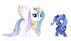 Size: 1265x746 | Tagged: safe, princess celestia, princess luna, rarity, sweetie belle, alicorn, pony, g4, cosplay, cute, female, filly, foal, simple background, transparent background