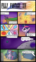 Size: 900x1530 | Tagged: safe, artist:speccysy, twilight sparkle, g4, comic, crossover, elements of harmony, final fantasy