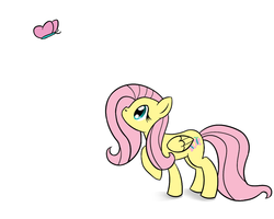 Size: 900x720 | Tagged: safe, artist:speccysy, fluttershy, butterfly, pony, g4, female, solo