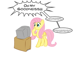 Size: 801x629 | Tagged: safe, artist:speccysy, fluttershy, pony, g4, computer, crt, female, solo