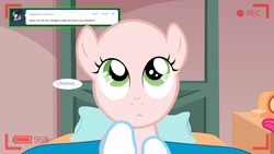 Size: 1280x720 | Tagged: safe, sweetie belle, ask the crusaders, g4, earth pony sweetie belle, sweetie bald, thinking, tumblr