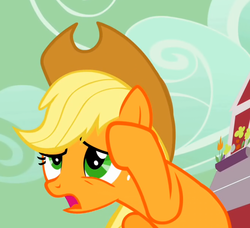 Size: 717x653 | Tagged: safe, applejack, earth pony, pony, g4, season 2, the return of harmony, female, solo