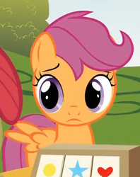 Size: 411x518 | Tagged: safe, screencap, scootaloo, pegasus, pony, g4, cropped, female, filly, foal, solo focus