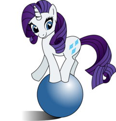 Size: 1000x1041 | Tagged: safe, artist:gaiasdeath, rarity, g4, balancing, ball, female, simple background, smiling, solo, transparent background