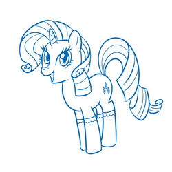 Size: 1000x1000 | Tagged: safe, artist:madmax, rarity, pony, g4, clothes, monochrome, socks, solo