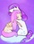 Size: 594x789 | Tagged: safe, artist:ennemme, fluttershy, rarity, pegasus, pony, unicorn, g4, cloud, cute, hug, purple background, raribetes, shyabetes, simple background