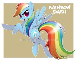 Size: 1000x800 | Tagged: safe, artist:nyaasu, rainbow dash, pony, g4, backwards cutie mark, female, solo