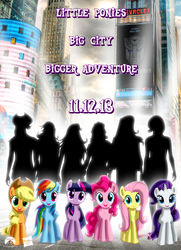 Size: 693x958 | Tagged: artist needed, safe, applejack, fluttershy, pinkie pie, rainbow dash, rarity, twilight sparkle, human, g4, female, hilarious in hindsight, humanized, live action, mane six, movie, movie poster, new york, paramount, paramount pictures, transformers