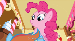 Size: 855x474 | Tagged: safe, screencap, pinkie pie, rainbow dash, g4, the cutie mark chronicles, female, out of context, youtube caption
