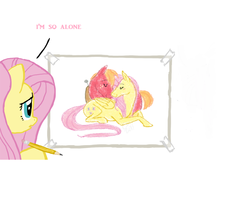 Size: 1180x950 | Tagged: safe, edit, big macintosh, fluttershy, earth pony, pony, g4, forever alone, i'm so alone, male, meme, ship:fluttermac, shipping, stallion, straight