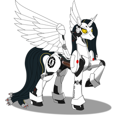 Size: 10000x9761 | Tagged: safe, artist:theholytuna, alicorn, pony, glados, ponified, portal (valve), simple background, solo, transparent background