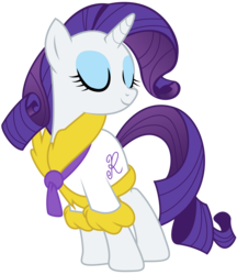 Size: 4325x5000 | Tagged: safe, artist:kooner-cz, rarity, pony, unicorn, g4, green isn't your color, absurd resolution, bathrobe, clothes, female, horn, mare, robe, simple background, solo, transparent background, vector