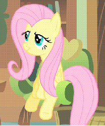 Size: 300x360 | Tagged: safe, fluttershy, g4, animated, female, sitting