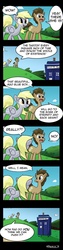 Size: 400x1583 | Tagged: safe, artist:astalakio, derpy hooves, doctor whooves, time turner, earth pony, pegasus, pony, g4, comic, doctor who, female, male, mare, stallion, tardis, the doctor