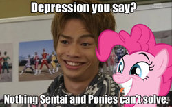 Size: 541x337 | Tagged: safe, pinkie pie, human, g4, gai ikari, gokaiger, irl, irl human, photo, super sentai