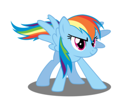 Size: 5000x4354 | Tagged: safe, artist:moonbrony, rainbow dash, pony, g4, absurd resolution, female, simple background, solo, transparent background, vector