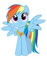 Size: 5000x6195 | Tagged: safe, artist:moonbrony, rainbow dash, pony, g4, absurd resolution, element of loyalty, elements of harmony, female, simple background, solo, transparent background, vector