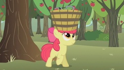 Size: 853x480 | Tagged: safe, screencap, apple bloom, earth pony, pony, g4, season 2, the super speedy cider squeezy 6000, female, filly, solo