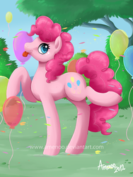Size: 400x533 | Tagged: safe, artist:amenoo, pinkie pie, earth pony, pony, g4, female, mare, solo